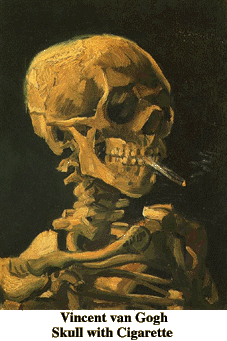 Vincent  van Gogh, Skull with Cigarette