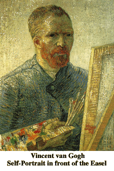Vincent  van Gogh, Self-Portrait  in front of the Easel