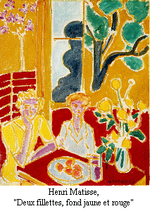 Henri Matisse, Deux fillettes, fond jaune et rouge