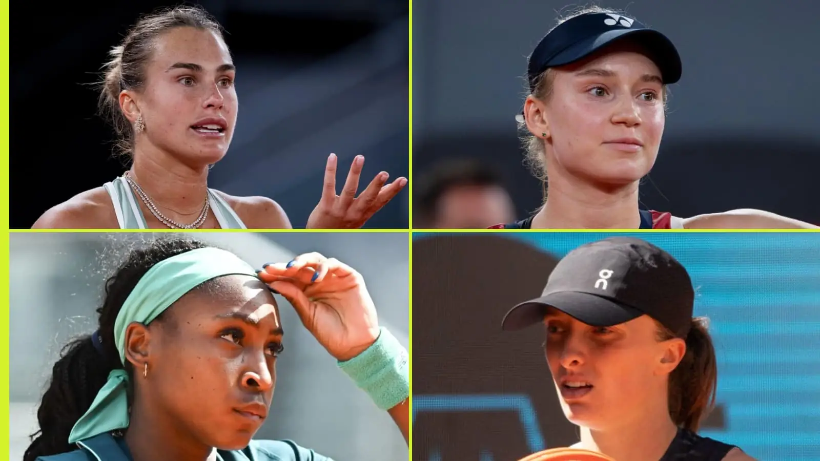 Sabalenka cede margen y Swiatek adelanta a Gauff en Madrid